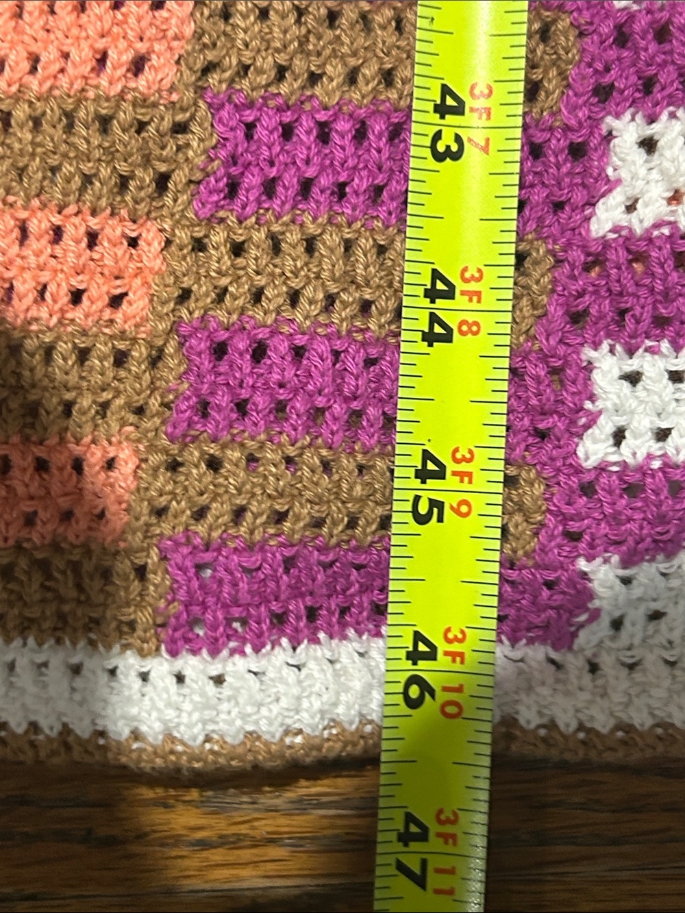 Sleeveless Crochet Maxi Dress in Pink, Peach, White and Brown - Picture 4 of 11